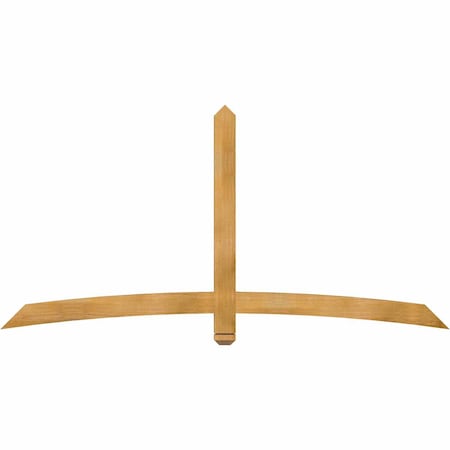 Ekena Millwork Bellingham Rough Sawn Timber Gable Bracket, Western Red Cedar, 84"W x 42"H x 2"D x 4"F, 12/12 Pitch GBW084X42X0204BEL00RWR